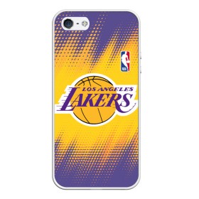 Чехол для iPhone 5/5S матовый с принтом Los Angeles Lakers , Силикон | Область печати: задняя сторона чехла, без боковых панелей | Тематика изображения на принте: basketball | game | lakers | los angeles | los angeles lakers | nba | sport | баскетбол | игра | лейкерс | лос анджелес | лос анджелес лейкерс | нба | спорт