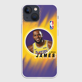 Чехол для iPhone 13 mini с принтом LeBron James ,  |  | basketball | game | james | lakers | lebron | lebron james | los angeles | los angeles lakers | nba | player | sport | баскетбол | баскетболист | джеймс | игра | игрок | леброн | леброн джеймс | лейкерс | лос анджелес | лос анджелес лейке