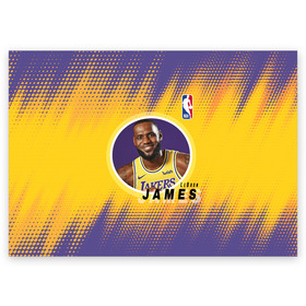 Поздравительная открытка с принтом LeBron James , 100% бумага | плотность бумаги 280 г/м2, матовая, на обратной стороне линовка и место для марки
 | Тематика изображения на принте: basketball | game | james | lakers | lebron | lebron james | los angeles | los angeles lakers | nba | player | sport | баскетбол | баскетболист | джеймс | игра | игрок | леброн | леброн джеймс | лейкерс | лос анджелес | лос анджелес лейке
