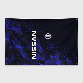 Флаг-баннер с принтом NISSAN , 100% полиэстер | размер 67 х 109 см, плотность ткани — 95 г/м2; по краям флага есть четыре люверса для крепления | nissan | авто | автомобиль | логотип | марка | машина | надпись | нисан | текстура