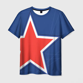 Мужская футболка 3D+ с принтом Звезда ЦСКА , 100% микрофибра | круглый вырез горловины, длина до линии бедер | Тематика изображения на принте: 