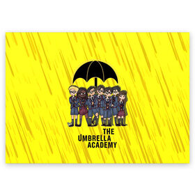 Поздравительная открытка с принтом The Umbrella Academy , 100% бумага | плотность бумаги 280 г/м2, матовая, на обратной стороне линовка и место для марки
 | the umbrella academy | академия | амбрелла | комикс | сериал