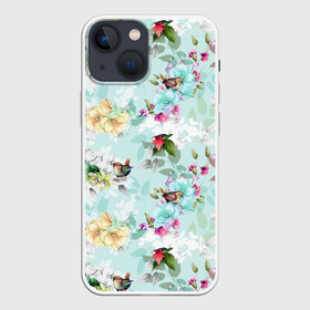 Чехол для iPhone 13 mini с принтом Весенние цветы ,  |  | Тематика изображения на принте: весна | дача | летние цветы | летняя | лето | паттерн | розы | сад | свежесть | текстуры | узор | цветы