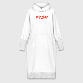 Платье удлиненное хлопок с принтом FCSM ,  |  | Тематика изображения на принте: fc spartak | fcsm | spartak | spartak moscow | красно белые | спартак | спартак москва | фк спартак | фксм