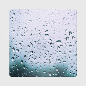 Магнит виниловый Квадрат с принтом Капли окно стекло дождь серо , полимерный материал с магнитным слоем | размер 9*9 см, закругленные углы | абстракция | блики | боке | брызги | вечер | вода | градиент | дача | дождь | капли | капли на стекле | лес | лето | мрачно | окно | природа | роса | свет | силуэты | симметрия | текстура | темный | фото