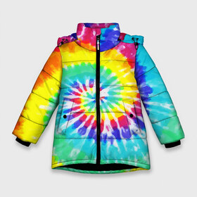 Зимняя куртка для девочек 3D с принтом TIE-DYE СТЕНА , ткань верха — 100% полиэстер; подклад — 100% полиэстер, утеплитель — 100% полиэстер. | длина ниже бедра, удлиненная спинка, воротник стойка и отстегивающийся капюшон. Есть боковые карманы с листочкой на кнопках, утяжки по низу изделия и внутренний карман на молнии. 

Предусмотрены светоотражающий принт на спинке, радужный светоотражающий элемент на пуллере молнии и на резинке для утяжки. | Тематика изображения на принте: abstract | abstraction | color | geometry | paitnt | psy | абстракция | геометрия | краски | неоновые | психоделика