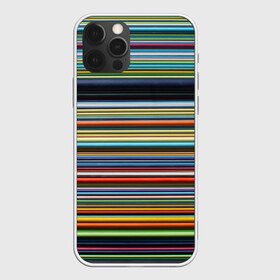Чехол для iPhone 12 Pro Max с принтом РАзноцыетные линии полосы хаос , Силикон |  | линии | полосатый | полосы | поперечный | разноцветный | разный | рисунок | ровные | хаотичный | цветной