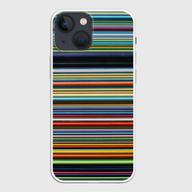 Чехол для iPhone 13 mini с принтом РАзноцыетные линии полосы хаос ,  |  | линии | полосатый | полосы | поперечный | разноцветный | разный | рисунок | ровные | хаотичный | цветной