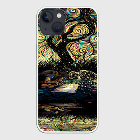 Чехол для iPhone 13 с принтом НОЧЬ В ЛЕСУ ,  |  | abstract | abstraction | color | geometry | paitnt | psy | абстракция | геометрия | краски | неоновые | психоделика