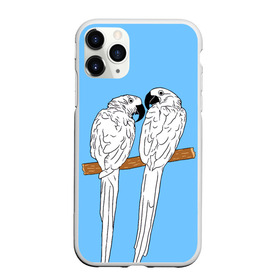 Чехол для iPhone 11 Pro матовый с принтом Белые попугаи , Силикон |  | Тематика изображения на принте: bird | parrot | tropical | wings | азия | ара | джунгли | дикие | животные | клюв | крылья | латинская | летние | лето | небесный | острова | отдых | пальмы | перья | попугаи | попугай | птица | птичка | райские | тропики