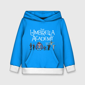 Детская толстовка 3D с принтом The umbrella academy , 100% полиэстер | двухслойный капюшон со шнурком для регулировки, мягкие манжеты на рукавах и по низу толстовки, спереди карман-кенгуру с мягким внутренним слоем | dark horse comics | netflix | the umbrella academy | umbrella | академия амбрелла | белая скрипка | бен харгривз | комикс | комильфо | космобой | кракен | реджинальд харгривз | сеанс | слух