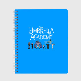 Тетрадь с принтом The umbrella academy , 100% бумага | 48 листов, плотность листов — 60 г/м2, плотность картонной обложки — 250 г/м2. Листы скреплены сбоку удобной пружинной спиралью. Уголки страниц и обложки скругленные. Цвет линий — светло-серый
 | dark horse comics | netflix | the umbrella academy | umbrella | академия амбрелла | белая скрипка | бен харгривз | комикс | комильфо | космобой | кракен | реджинальд харгривз | сеанс | слух