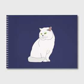 Альбом для рисования с принтом Белый британский котик , 100% бумага
 | матовая бумага, плотность 200 мг. | Тематика изображения на принте: cat | cute | kitten | meow | британец | британский | взгляд | друзья | животные | зверек | зверюшки | каваи | киска | котенок | котик | коты | котята | кошак | кошечки | кошки | лапы | милые | мордочка | мяу | няшные