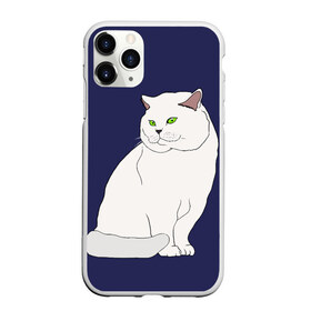 Чехол для iPhone 11 Pro Max матовый с принтом Белый британский котик , Силикон |  | cat | cute | kitten | meow | британец | британский | взгляд | друзья | животные | зверек | зверюшки | каваи | киска | котенок | котик | коты | котята | кошак | кошечки | кошки | лапы | милые | мордочка | мяу | няшные