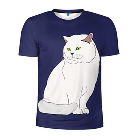 Мужская футболка 3D спортивная с принтом Белый британский котик , 100% полиэстер с улучшенными характеристиками | приталенный силуэт, круглая горловина, широкие плечи, сужается к линии бедра | cat | cute | kitten | meow | британец | британский | взгляд | друзья | животные | зверек | зверюшки | каваи | киска | котенок | котик | коты | котята | кошак | кошечки | кошки | лапы | милые | мордочка | мяу | няшные