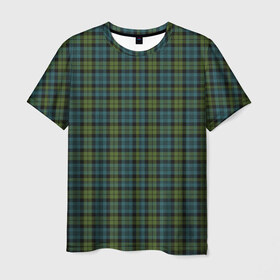 Мужская футболка 3D с принтом Шотландка , 100% полиэфир | прямой крой, круглый вырез горловины, длина до линии бедер | Тематика изображения на принте: гай | джентельмены | зеленый | квадрат | клетка | клеточка | клетчатая | костюм | полосы | ричи | рубашка | спортивный