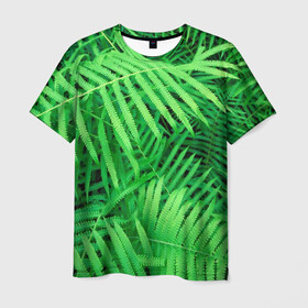 Мужская футболка 3D с принтом SUMMER TEXTURE , 100% полиэфир | прямой крой, круглый вырез горловины, длина до линии бедер | summer | tropic | жара | летний | лето | отдых | пальмы | природа | текстура | тропикано | тропики