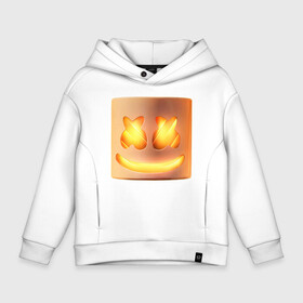 Детское худи Oversize хлопок с принтом Marshmello , френч-терри — 70% хлопок, 30% полиэстер. Мягкий теплый начес внутри —100% хлопок | боковые карманы, эластичные манжеты и нижняя кромка, капюшон на магнитной кнопке | marshmello | маршмеллоу | маршмэлло