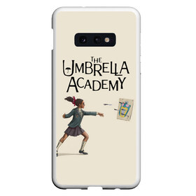 Чехол для Samsung S10E с принтом The umbrella academy , Силикон | Область печати: задняя сторона чехла, без боковых панелей | Тематика изображения на принте: dark horse comics | netflix | the umbrella academy | umbrella | академия амбрелла | белая скрипка | бен харгривз | комикс | комильфо | космобой | кракен | реджинальд харгривз | сеанс | слух