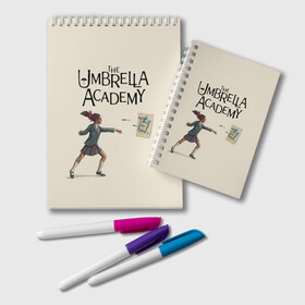 Блокнот с принтом The umbrella academy , 100% бумага | 48 листов, плотность листов — 60 г/м2, плотность картонной обложки — 250 г/м2. Листы скреплены удобной пружинной спиралью. Цвет линий — светло-серый
 | dark horse comics | netflix | the umbrella academy | umbrella | академия амбрелла | белая скрипка | бен харгривз | комикс | комильфо | космобой | кракен | реджинальд харгривз | сеанс | слух