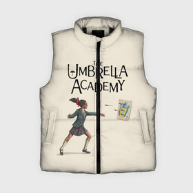 Женский жилет утепленный 3D с принтом The umbrella academy ,  |  | dark horse comics | netflix | the umbrella academy | umbrella | академия амбрелла | белая скрипка | бен харгривз | комикс | комильфо | космобой | кракен | реджинальд харгривз | сеанс | слух