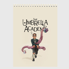 Скетчбук с принтом The umbrella academy , 100% бумага
 | 48 листов, плотность листов — 100 г/м2, плотность картонной обложки — 250 г/м2. Листы скреплены сверху удобной пружинной спиралью | Тематика изображения на принте: dark horse comics | netflix | the umbrella academy | umbrella | академия амбрелла | белая скрипка | бен харгривз | комикс | комильфо | космобой | кракен | реджинальд харгривз | сеанс | слух