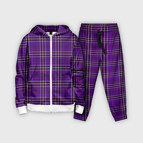 Детский костюм 3D с принтом The Gentlemen Violet ,  |  | boys | cell | gentlmen | pattern | боевик | гайричи | геометрия | джентельмены | джентльмен | квадраты | клетка | клетчатый | комедия | криминал | линии | мужские | пацанские | полоска | полосы | текстура | узор