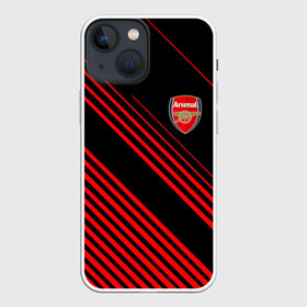 Чехол для iPhone 13 mini с принтом ARSENAL. ,  |  | arsenal | fc | football | football club | sport | арсенал | британский футбольный клуб | спорт | уефа | униформа | фирменные цвета | фк | футбол | футбольный клуб