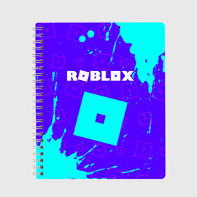Тетрадь с принтом ROBLOX РОБЛОКС , 100% бумага | 48 листов, плотность листов — 60 г/м2, плотность картонной обложки — 250 г/м2. Листы скреплены сбоку удобной пружинной спиралью. Уголки страниц и обложки скругленные. Цвет линий — светло-серый
 | blocks | blox | game | games | logo | minecraft | mobile | online | roblocks | roblox | robux | studio | блоки | игра | игры | квадрат | квадратик | кщидщч | лого | логотип | майнкрафт | онлайн | роблокс | робукс | символ | символы | студия