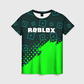 Женская футболка 3D с принтом ROBLOX / РОБЛОКС , 100% полиэфир ( синтетическое хлопкоподобное полотно) | прямой крой, круглый вырез горловины, длина до линии бедер | blocks | blox | game | games | logo | minecraft | mobile | online | roblocks | roblox | robux | studio | блоки | игра | игры | квадрат | квадратик | кщидщч | лого | логотип | майнкрафт | онлайн | роблокс | робукс | символ | символы | студия