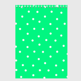 Скетчбук с принтом Горошек на зеленом , 100% бумага
 | 48 листов, плотность листов — 100 г/м2, плотность картонной обложки — 250 г/м2. Листы скреплены сверху удобной пружинной спиралью | Тематика изображения на принте: baby | casual | girl | green | pattern | геометрия | горох | горошек | девушкам | детские | зелень | круги | круглый | кружочки | летние | лето | листья | многоточие | мятный | нежные | орнамент | пастельные | паттерн