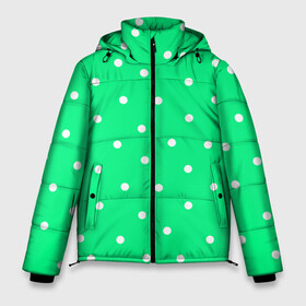 Мужская зимняя куртка 3D с принтом Горошек на зеленом , верх — 100% полиэстер; подкладка — 100% полиэстер; утеплитель — 100% полиэстер | длина ниже бедра, свободный силуэт Оверсайз. Есть воротник-стойка, отстегивающийся капюшон и ветрозащитная планка. 

Боковые карманы с листочкой на кнопках и внутренний карман на молнии. | baby | casual | girl | green | pattern | геометрия | горох | горошек | девушкам | детские | зелень | круги | круглый | кружочки | летние | лето | листья | многоточие | мятный | нежные | орнамент | пастельные | паттерн