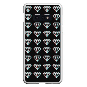 Чехол для Samsung S10E силиконовый с принтом Diamonds Glitch , Силикон | Область печати: задняя сторона чехла, без боковых панелей | diamond | glitch | glitch diamond | rgb | алмаз | глитч | глич