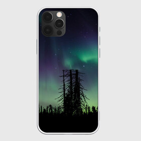 Чехол для iPhone 12 Pro Max с принтом Северное сияние , Силикон |  | дерево | деревья | звезда | звездное | звезды | космический | космос | космосе | кусты | лес | леса | лесной | лучи | небо | ночное | ночь | природа | север | северное | сияние | сиянием | сияния