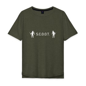 Мужская футболка хлопок Oversize с принтом Самокат фристайл S.C.O.O.T , 100% хлопок | свободный крой, круглый ворот, “спинка” длиннее передней части | 