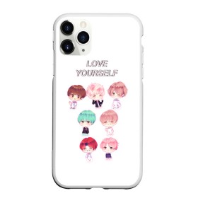 Чехол для iPhone 11 Pro матовый с принтом BTS Love Yourself , Силикон |  | Тематика изображения на принте: bts | k pop | love | love yourself | битиес