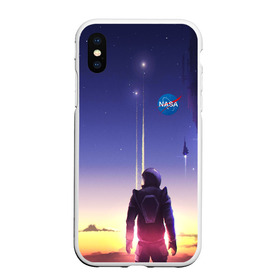 Чехол для iPhone XS Max матовый с принтом NASA , Силикон | Область печати: задняя сторона чехла, без боковых панелей | Тематика изображения на принте: cosmonavt | galaxy | nasa | nebula | space | star | абстракция | астронавт | вселенная | галактика | звезда | звезды | космический | космонавт | наса | планеты | скафандр