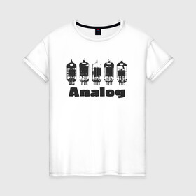 Женская футболка хлопок с принтом Analog , 100% хлопок | прямой крой, круглый вырез горловины, длина до линии бедер, слегка спущенное плечо | Тематика изображения на принте: engineer | math | nerd | sience | инженер