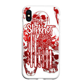 Чехол для iPhone XS Max матовый с принтом Slipknot , Силикон | Область печати: задняя сторона чехла, без боковых панелей | band | corey taylor | jim root | metal | mick thomson | music | official | slipknot | альтернативный | глэм | готик | гранж | метал | музыка | пост | рок | слипкнот | хард