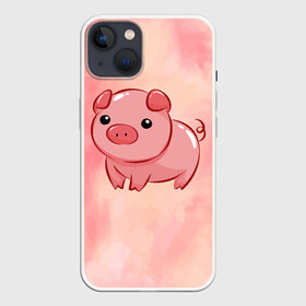 Чехол для iPhone 13 с принтом милая свинка ,  |  | Тематика изображения на принте: арт | еда | животное | животные | картинка | кушать | люблю покупать | милая | обжора | обжорство | рисунок | свинина | свинка | свиньи | свинья | свинюшка | толстая | толстый