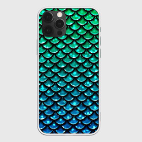 Чехол для iPhone 12 Pro Max с принтом Змеиная кожа , Силикон |  | бирюзовый | блики | зеленый | змея | кожа | свет | синий | чешуя