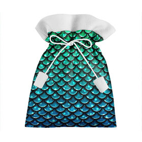 Подарочный 3D мешок с принтом Змеиная кожа , 100% полиэстер | Размер: 29*39 см | бирюзовый | блики | зеленый | змея | кожа | свет | синий | чешуя