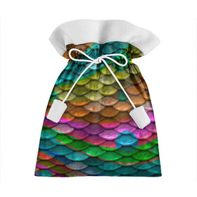 Подарочный 3D мешок с принтом Цветная чешуя , 100% полиэстер | Размер: 29*39 см | Тематика изображения на принте: змея | цвета | цветные | чешуя | яркие цвета