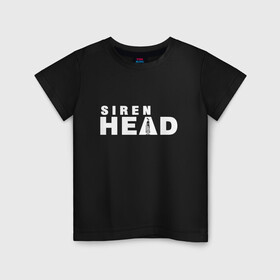 Детская футболка хлопок с принтом Siren Head , 100% хлопок | круглый вырез горловины, полуприлегающий силуэт, длина до линии бедер | Тематика изображения на принте: game | scp | siren head | игра | лес | монстр | персонаж | сирена | сиреноголовый | хоррор | чудовище