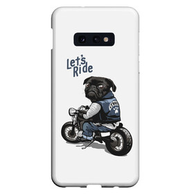 Чехол для Samsung S10E с принтом Pug Rider (Z) , Силикон | Область печати: задняя сторона чехла, без боковых панелей | dog | doggie | doggy | mops | pug | декоративная собака | друг человека | другу | кинолог | лабрадор | малые молоссоиды | мопс | мопсик | мохнатый | пес | пёсель | пёсик | подарок | подруге | собака | собакен | собаки