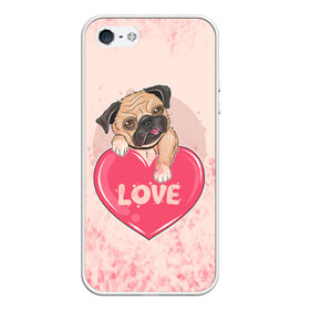 Чехол для iPhone 5/5S матовый с принтом Love Pug (Z) , Силикон | Область печати: задняя сторона чехла, без боковых панелей | Тематика изображения на принте: dog | doggie | doggy | mops | pug | декоративная собака | друг человека | другу | кинолог | лабрадор | малые молоссоиды | мопс | мопсик | мохнатый | пес | пёсель | пёсик | подарок | подруге | собака | собакен | собаки