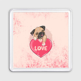 Магнит 55*55 с принтом Love Pug (Z) , Пластик | Размер: 65*65 мм; Размер печати: 55*55 мм | Тематика изображения на принте: dog | doggie | doggy | mops | pug | декоративная собака | друг человека | другу | кинолог | лабрадор | малые молоссоиды | мопс | мопсик | мохнатый | пес | пёсель | пёсик | подарок | подруге | собака | собакен | собаки