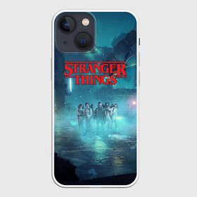 Чехол для iPhone 13 mini с принтом Очень странные дела ,  |  | the stranger things | восьмидесятые | дастин хендерсон | майк уилер | монстр | монстры | оди | одиннадцать | очень странные дела | ретро | сериал | сериалы | ужасы | уилл байерс