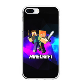 Чехол для iPhone 7Plus/8 Plus матовый с принтом MINECRAFT NEON , Силикон | Область печати: задняя сторона чехла, без боковых панелей | craft | creeper | dungeon | dungeons | earth | game | logo | mine | minecraft | mobile | online | дунгеонс | земля | зомби | игра | крипер | лого | майкрафт | майнкрафт | мобайл | онлайн | подземелье | подземелья