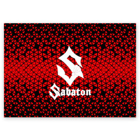 Поздравительная открытка с принтом Sabaton. , 100% бумага | плотность бумаги 280 г/м2, матовая, на обратной стороне линовка и место для марки
 | battle metal | sabaton | военная тематика | военные песни | война | история войны | классика | музыка | патриотизм | рок | рок группа | сабатон | солдаты | шведская хэви пауэр метал группа